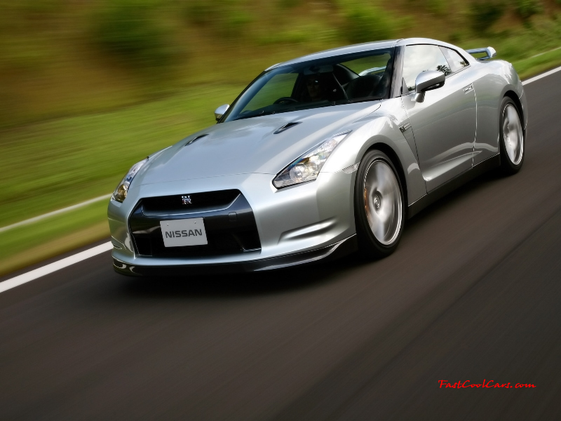 2008 Nissan GT-R - the brand new 3.8-liter twin turbo V6 VR38DETT engine is specially developed for the Nissan GT-R. It produces  473 bhp at 6400rpm and maximum torque of 434 lb/ft from 3200 to 5200rpm. This makes the Nissan GT-R one of the most powerful Japanese road cars and the most powerful production car ever built by Nissan.