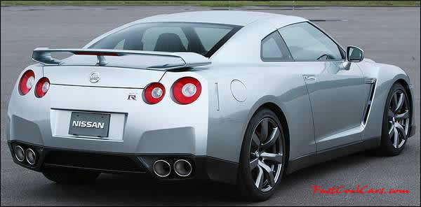 2008 Nissan GT-R - the brand new 3.8-liter twin turbo V6 VR38DETT engine is specially developed for the Nissan GT-R. It produces  473 bhp at 6400rpm and maximum torque of 434 lb/ft from 3200 to 5200rpm. This makes the Nissan GT-R one of the most powerful Japanese road cars and the most powerful production car ever built by Nissan.