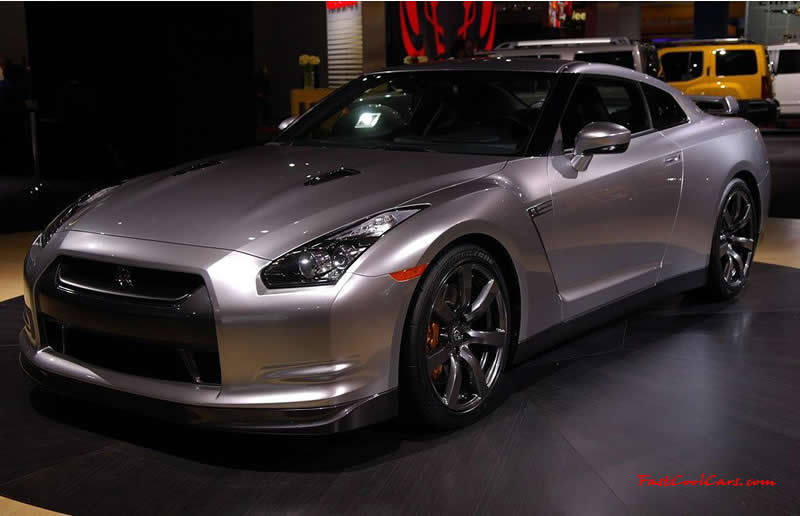 2008 Nissan GT-R - the brand new 3.8-liter twin turbo V6 VR38DETT engine is specially developed for the Nissan GT-R. It produces  473 bhp at 6400rpm and maximum torque of 434 lb/ft from 3200 to 5200rpm. This makes the Nissan GT-R one of the most powerful Japanese road cars and the most powerful production car ever built by Nissan.