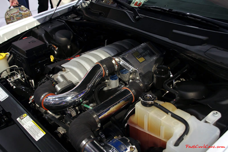 Supercharged Hurst Dodge Challenger, 6.1 Hemi with blower. Many packages available, up to 572 HP, wow.