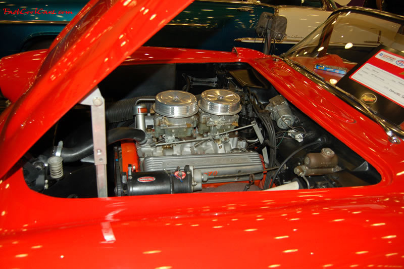 The 2009 World of Wheels Show in Chattanooga, Tennessee. On Jan. 9th,10, & 11th, Pictures by Ron Landry. Dual Quad Carbs on a small block Chevrolet Corvette.