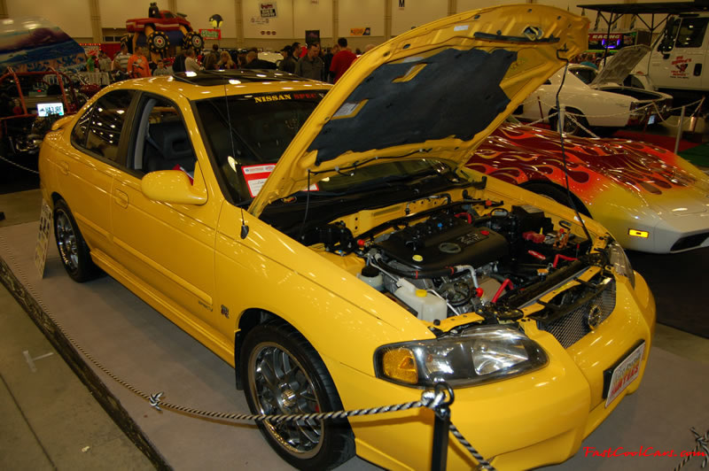 The 2009 World of Wheels Show in Chattanooga, Tennessee. On Jan. 9th,10, & 11th, Pictures by Ron Landry. Nissan, and I think that only Yellow car there. I should have taken my 2002 Millennium Yellow Blown Z06, next time I guess.