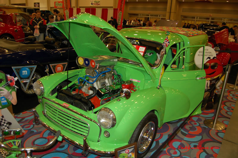 The 2009 World of Wheels Show in Chattanooga, Tennessee. On Jan. 9th,10, & 11th, Pictures by Ron Landry. The M&M mobile. Dual quads with a tunnel ram intake, wow