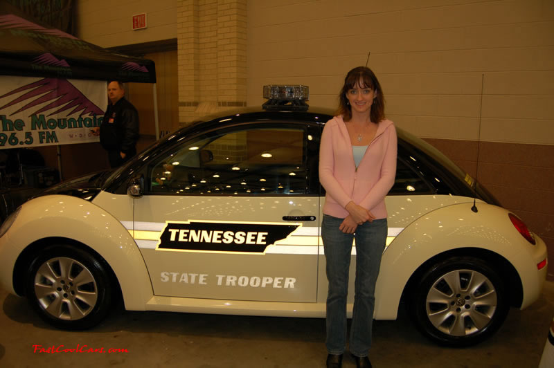 The 2009 World of Wheels Show in Chattanooga, Tennessee. On Jan. 9th,10, & 11th, Pictures by Ron Landry. Heather with the "Litter Bug" from the TN state police in efforts to keep our roads clean and free of trash.