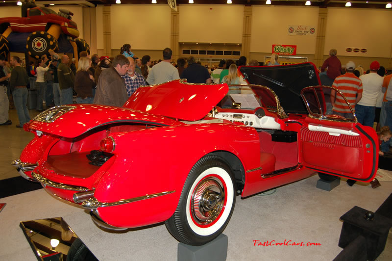 The 2009 World of Wheels Show in Chattanooga, Tennessee. On Jan. 9th,10, & 11th, Pictures by Ron Landry. Check out the wide white wall tires, and look where the exhaust exits the rear, cool.