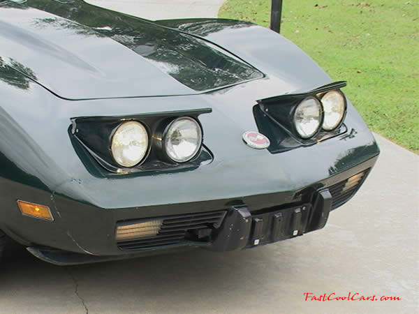 1973 Chevrolet Corvette front with headlights up