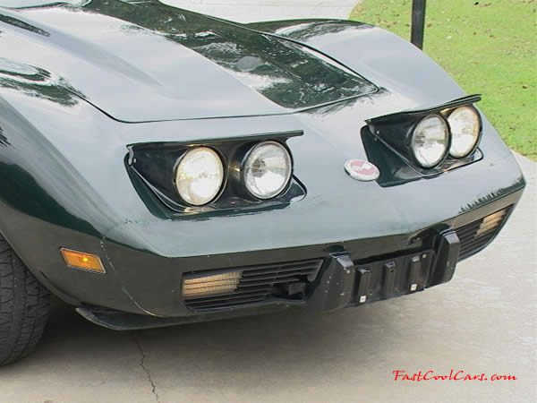 1973 Chevrolet Corvette front with headlights up