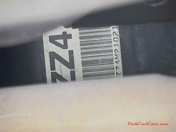 1973 Chevrolet Corvette barcode for new ZZ4 engine