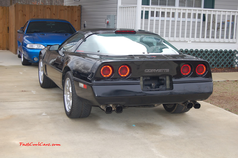 1990 Chevrolet Corvette - 6 Speed, Borla exhaust, C6 Z06 Chrome Wheels, slotted and drilled rotors.