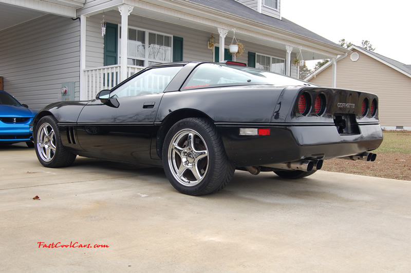 1990 Chevrolet Corvette - 6 Speed, Borla exhaust, C6 Z06 Chrome Wheels, slotted and drilled rotors.