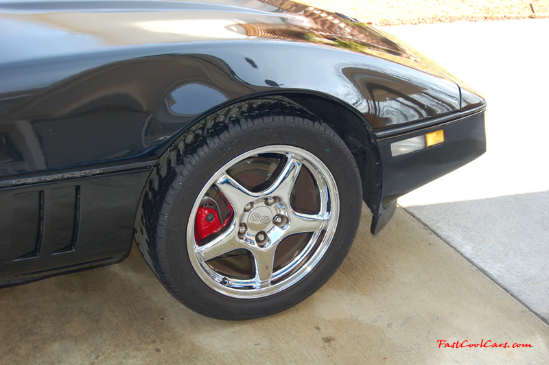 1990 Chevrolet Corvette - 6 Speed, Borla exhaust, C6 Z06 Chrome Wheels, slotted and drilled rotors.
