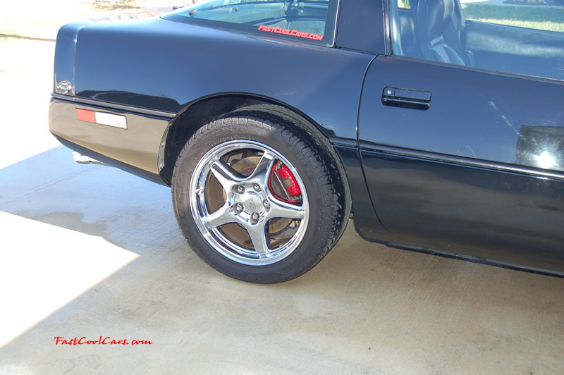 1990 Chevrolet Corvette - 6 Speed, Borla exhaust, C6 Z06 Chrome Wheels, slotted and drilled rotors.