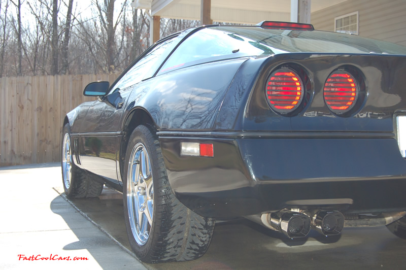 1990 Chevrolet Corvette - 6 Speed, Borla exhaust, C6 Z06 Chrome Wheels, slotted and drilled rotors.