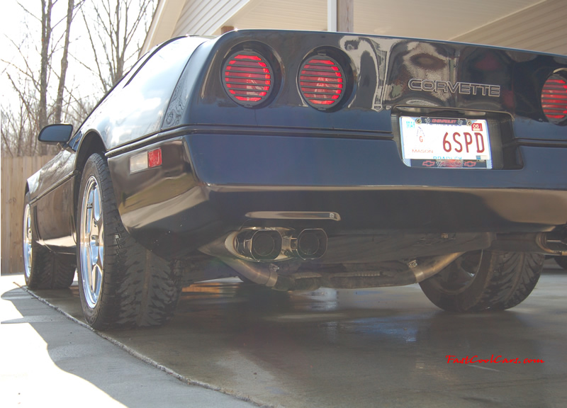 1990 Chevrolet Corvette - 6 Speed, Borla exhaust, C6 Z06 Chrome Wheels, slotted and drilled rotors.