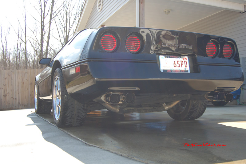 1990 Chevrolet Corvette - 6 Speed, Borla exhaust, C6 Z06 Chrome Wheels, slotted and drilled rotors.