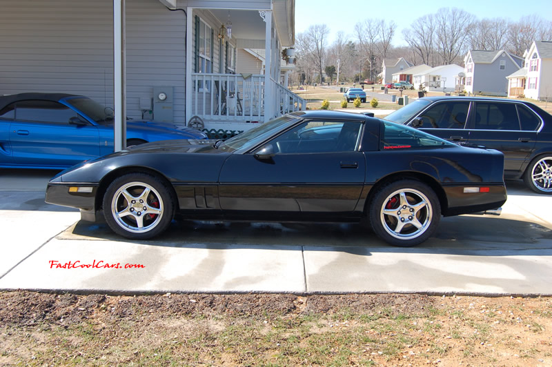 1990 Chevrolet Corvette - 6 Speed, Borla exhaust, C6 Z06 Chrome Wheels, slotted and drilled rotors.