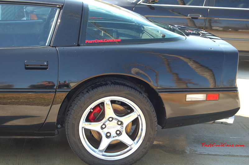 1990 Chevrolet Corvette - 6 Speed, Borla exhaust, C6 Z06 Chrome Wheels, slotted and drilled rotors.