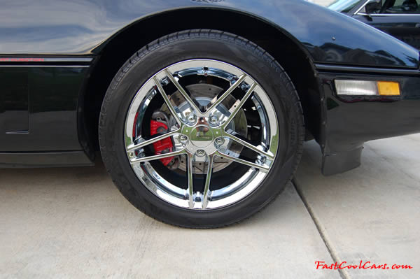 1990 Chevrolet Corvette - 6 Speed, Borla exhaust, C6 Z06 Chrome Wheels, slotted and drilled rotors.