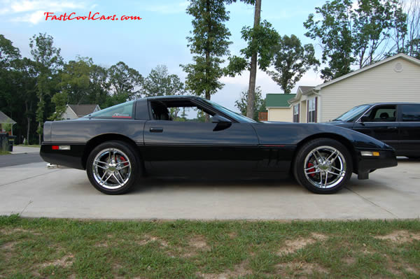 1990 Chevrolet Corvette - 6 Speed, Borla exhaust, C6 Z06 Chrome Wheels, slotted and drilled rotors.