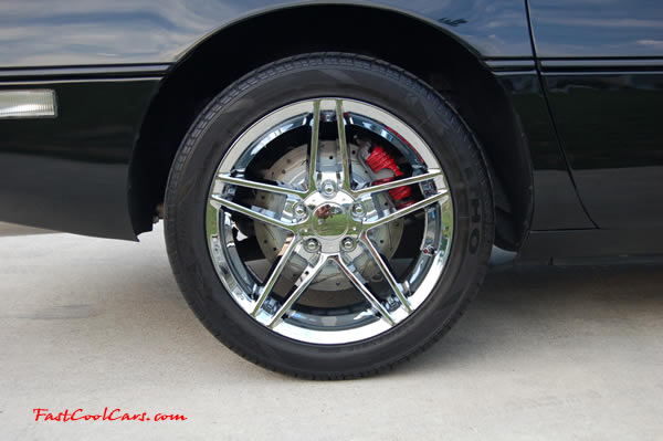 1990 Chevrolet Corvette - 6 Speed, Borla exhaust, C6 Z06 Chrome Wheels, slotted and drilled rotors.