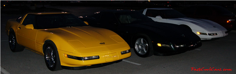 1994 Competition Yellow 383 Stroker LT1 6 Speed - 1993 Polo Green LT1 6 Speed - 1994 White LT1 Automatic - Very Fast Cool Corvettes!!!