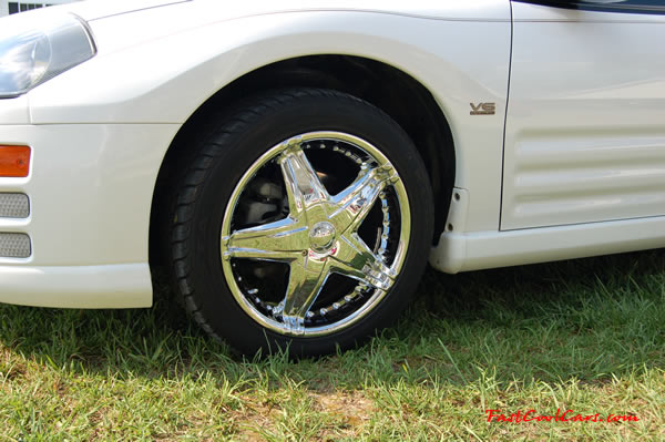 Heather's Fast Cool Car - 2000 Mitsubishi Eclipse GT - With new chrome 17" wheels and chrome tail lights.