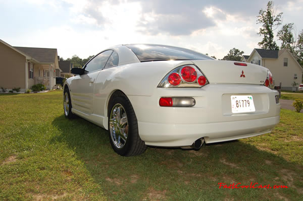 Heather's Fast Cool Car - 2000 Mitsubishi Eclipse GT - With new chrome 17" wheels and chrome tail lights.