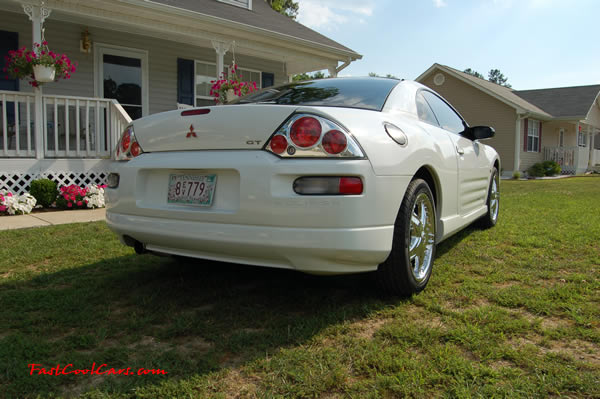 Heather's Fast Cool Car - 2000 Mitsubishi Eclipse GT - With new chrome 17" wheels and chrome tail lights.