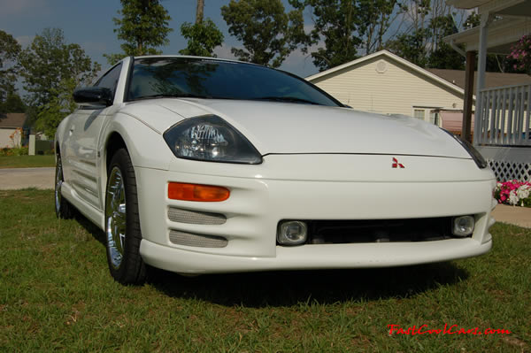 Heather's Fast Cool Car - 2000 Mitsubishi Eclipse GT - With new chrome 17" wheels and chrome tail lights.