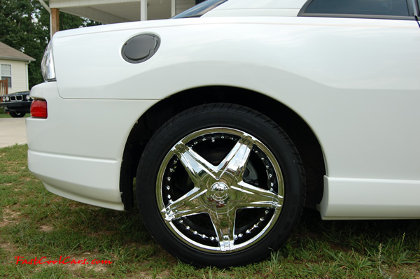 Heather's Fast Cool Car - 2000 Mitsubishi Eclipse GT - With new chrome 17" wheels and chrome tail lights.