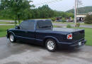 2000 Chevy s10 left rear angle view very dark tinted windows