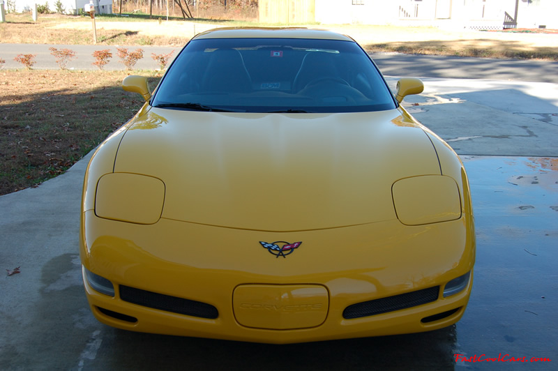 2002 Millennium Yellow Z06 Corvette - 405 HP Stock, at new home in Cleveland, Tennessee