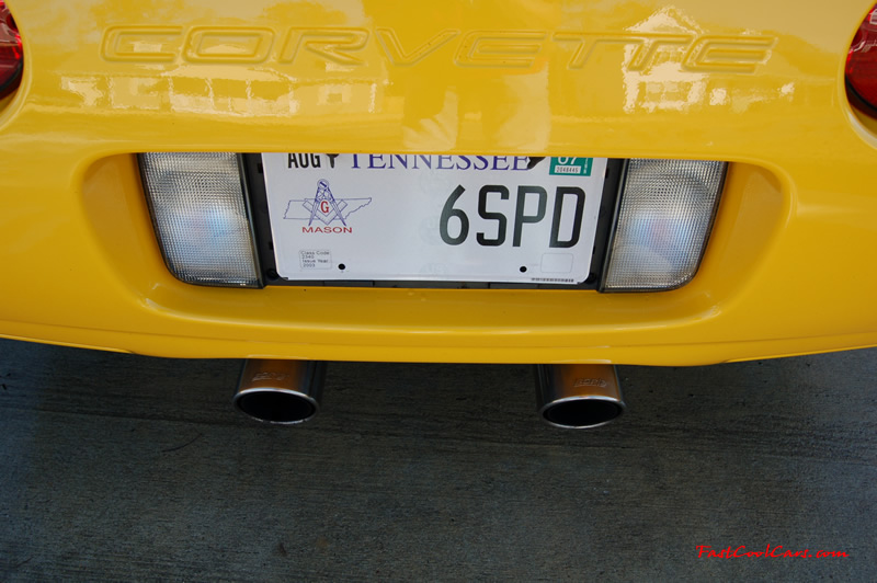 2002 Millennium Yellow Z06 Corvette - 405 HP Stock, at new home in Cleveland, Tennessee - 6 SPD plate