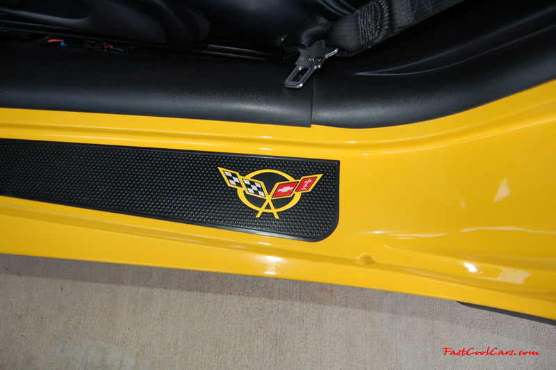 2002 Millennium Yellow Z06 Corvette - 405 HP Stock, at new home in Cleveland, Tennessee, with new door sill decals