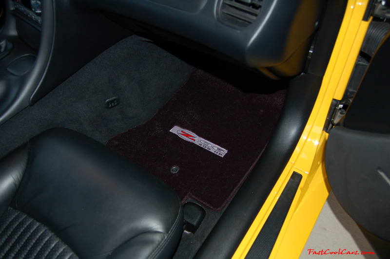 2002 Millennium Yellow Z06 Corvette - 405 HP Stock, at new home in Cleveland, Tennessee, with new Lloyds floor mat