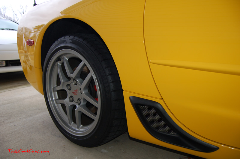 2002 Millennium Yellow Z06 Corvette - 405 HP Stock, at new home in Cleveland, Tennessee, picture of functional rear brake ducts