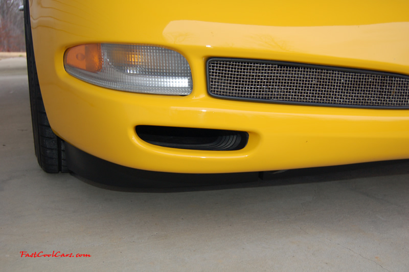 2002 Millennium Yellow Z06 Corvette - 405 HP Stock, actual front functioning air inlet for brake cooling.