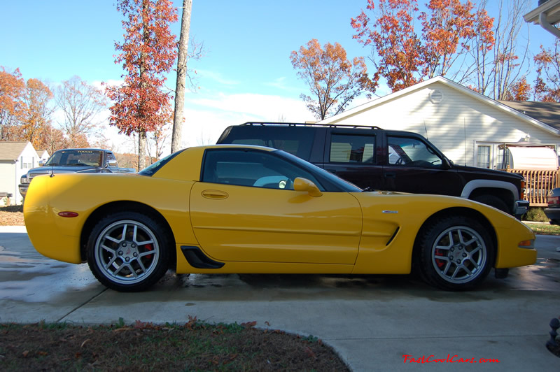 2002 Millennium Yellow Z06 Corvette - 405 HP Stock, nice side view