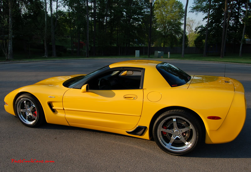 2002 Millennium Yellow supercharged & methanol injected Z06 Corvette, with many modifications, over 50 grand invested in the past 2+ years, for sale $38,000 what a deal. 555 HP | 565TQ - Polished blower - Left rear angel shot.