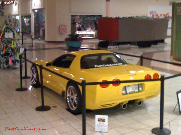 2002 Millennium Yellow supercharged & methanol injected Z06 Corvette, with many modifications, over 50 grand invested in the past 2+ years, for sale $38,000 what a deal. 555 HP | 565TQ - Polished blower. In the mall, with iPhone camera.