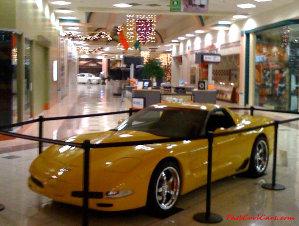 2002 Millennium Yellow supercharged & methanol injected Z06 Corvette, with many modifications, over 50 grand invested in the past 2+ years, for sale $38,000 what a deal. 555 HP | 565TQ - Polished blower. In the mall advertising, iPhone camera pic.