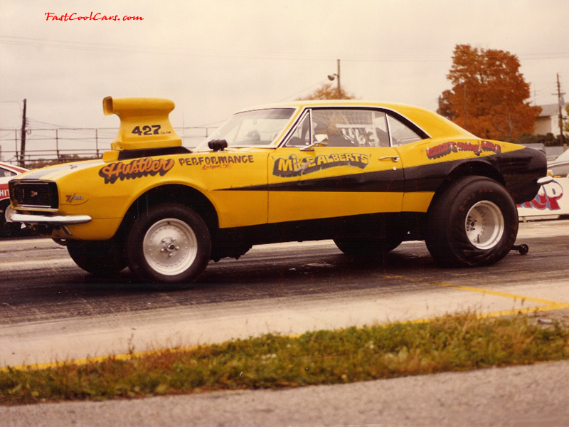 Best Et-8.18 - Best Mph-170 - car weighs-3345, with driver - did the longest wheelie in super Chevy history, 367 feet from the starting line ! the Camaro was the first 3200 lb car to go in the 9s, also the first 3200lb car to go in the 8s.