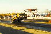 Best Et-8.18 - Best Mph-170 - car weighs-3345, with driver - did the longest wheelie in super Chevy history, 367 feet from the starting line ! the Camaro was the first 3200 lb car to go in the 9s, also the first 3200lb car to go in the 8s.