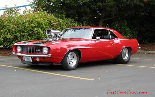 1969 Pro-Street Chevrolet Camaro Z28 - Blown small block 350 with 600 horsepower
