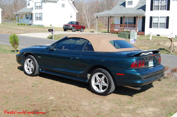 1996 Ford Mustang GT Convertible, first year for the 4.6 V8 SOHC, this one is equipped with the automatic transmission with overdrive. 