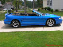 1998 Mustang Cobra Convertible - 1 of 223 - Electric blue, top down