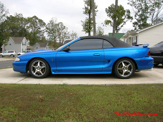 1998 SVT Cobra convertible with new 2000 chrome Cobra rims and new Kumho tires.