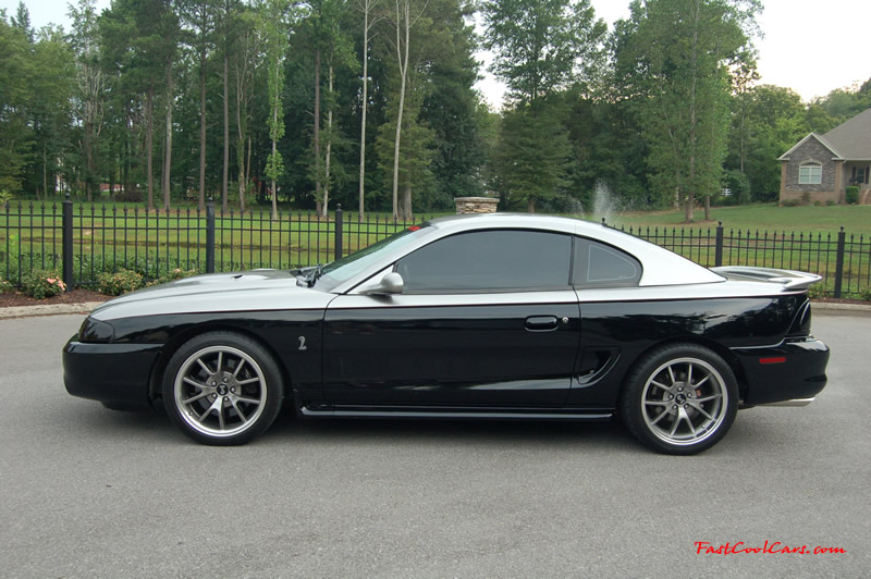 1998 polished Procharged Mustang Cobra, Custom paint,18" - FR500's