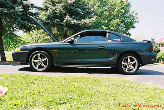 1998 Mustang GT Left side view - Cool Cobra "R" wheels - fastcoolcars.com
