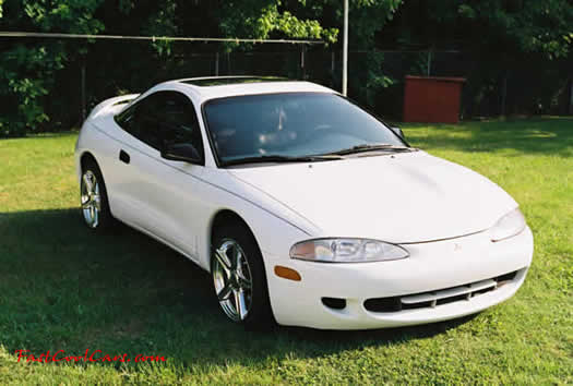 1996 Eclipse shiny 17" aluminum wheels, wide tires, fast cool car